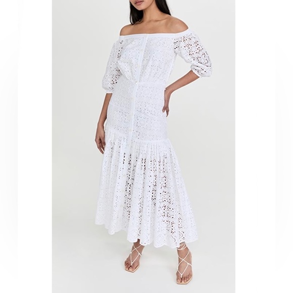 BRAND NEW Veronica Beard Cali Maxi Dress White - Picture 3 of 11